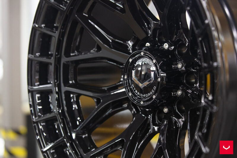 Vossen Hybrid Forged 8 Lug Cap - Gloss Black / Chrome V-thumbmail-1