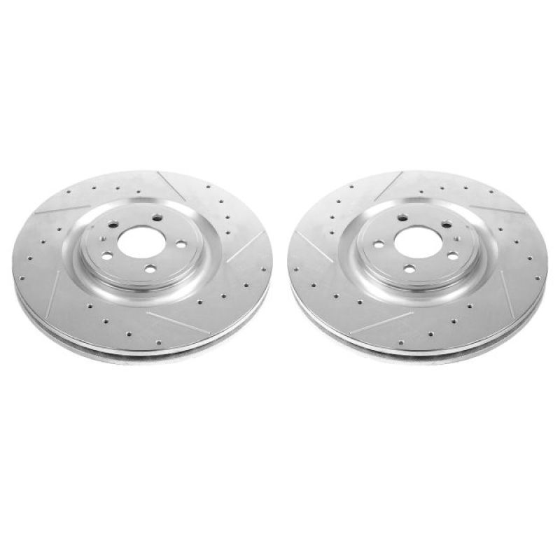 Power Stop 13-14 Ford Mustang Front Drilled & Slotted Rotor - Pair-thumbmail-1