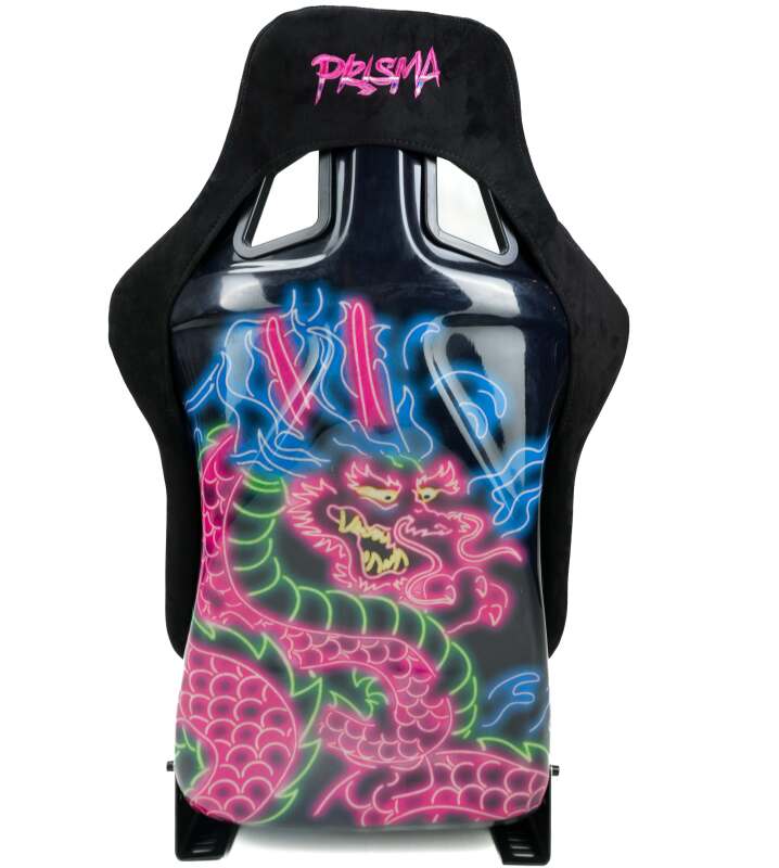 NRG FRP Bucket Seat (Large) Black Alcantara w/ Dragon Livery-thumbmail-2