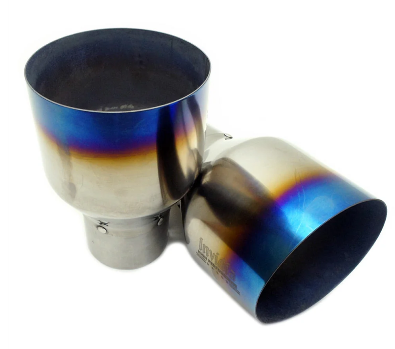 Invidia 15+ Subaru STI 4Dr Q300 Single Layer Titanium Burnt Quad Tip Cat-Back Exhaust-thumbmail-2