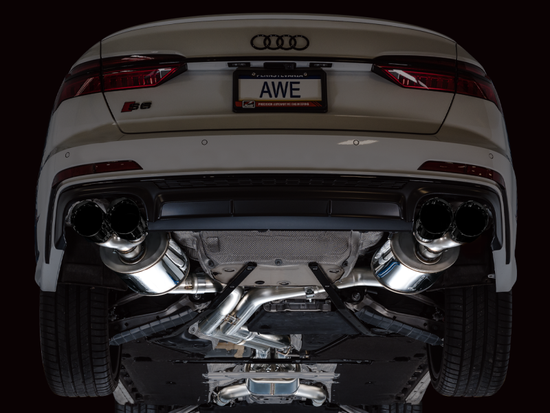 AWE Tuning 19-23 Audi C8 S6/S7 2.9T V6 AWD Touring Edition Exhaust - Diamond Black Tips-thumbmail-9