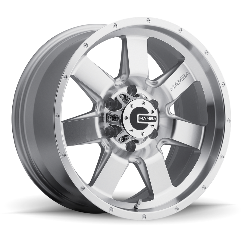 Mamba M14 18x9 6x139.7 ET12 Machined Face Silver / Drill Holes-thumbmail-1