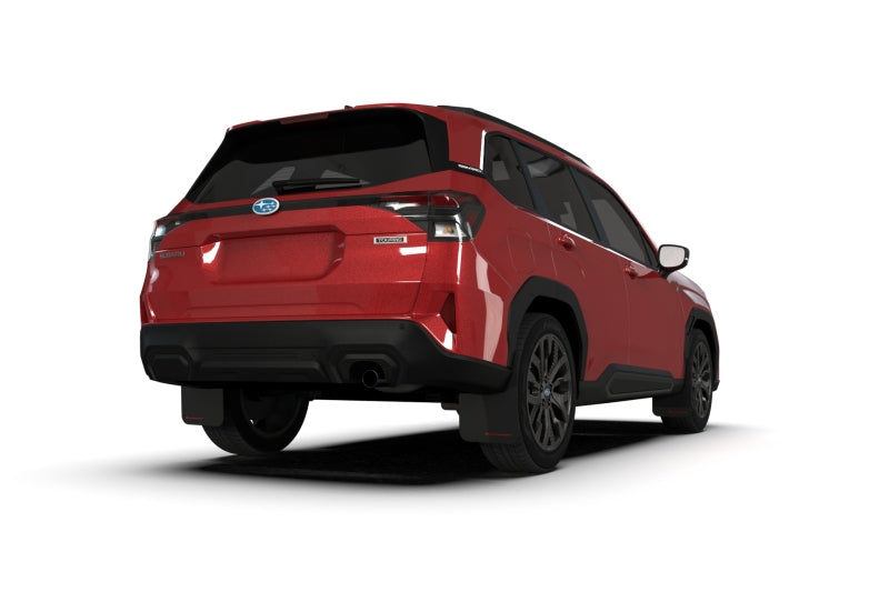 Rally Armor 2025 Subaru Forester Black UR Mud Flap w/Metallic Black Logo-thumbmail-8