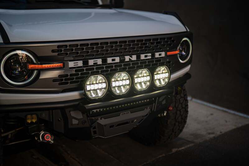 DV8 Offroad 7in Halo Elite Round Light w/ Accent Halo - White/Amber-thumbmail-10