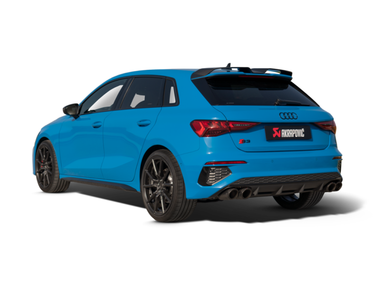 Akrapovic 2021+ Audi S3 Sportback (8Y) Evolution Line Cat Back (Titanium) w/Carbon Tips-thumbmail-2