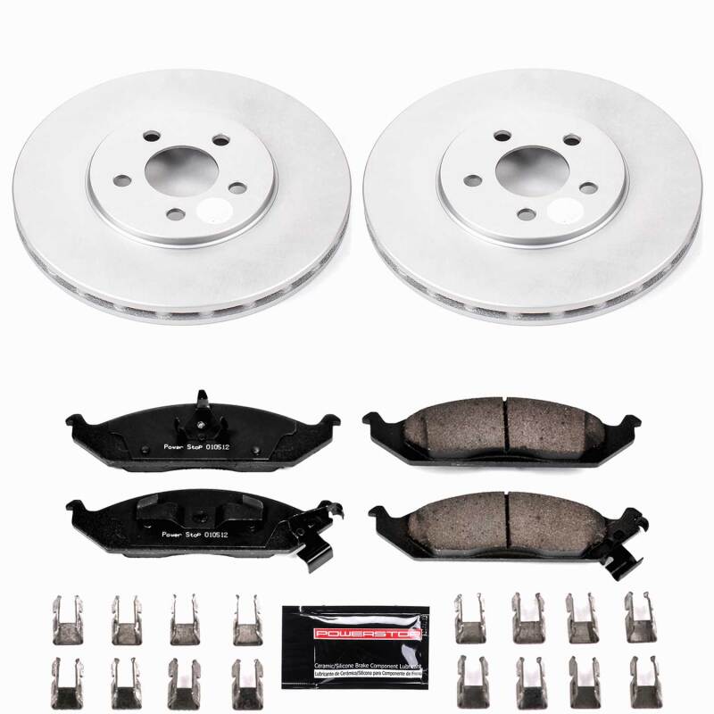 Power Stop 95-00 Chrysler Cirrus Front Z23 Coated Brake Kit-thumbmail-1