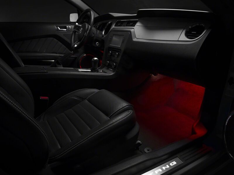 Raxiom 05-14 Ford Mustang LED Footwell Lighting Kit- Red-thumbmail-3