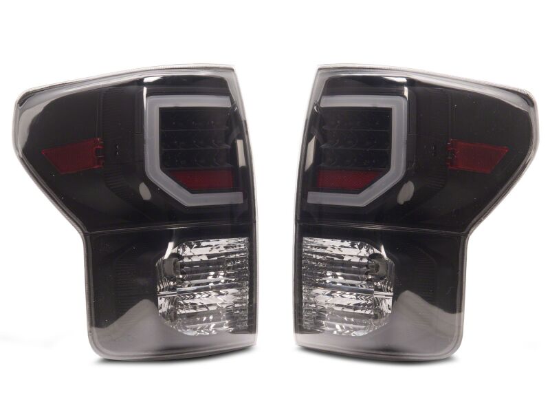 Raxiom 07-13 Toyota Tundra Axial Series Dual C-Shape LED Tail Lights- Black Housing- Smoked Lens-thumbmail-7