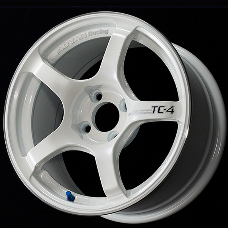 Advan TC4 16x7.5 / +35 Offset / 4x100 / 63mm Bore / Racing White Metallic and Ring-thumbmail-1