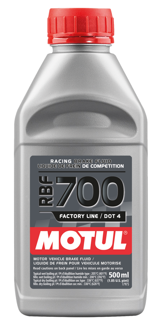 Motul 1/2L Brake Fluid RBF 700 - Racing DOT 4 (Case of 12)