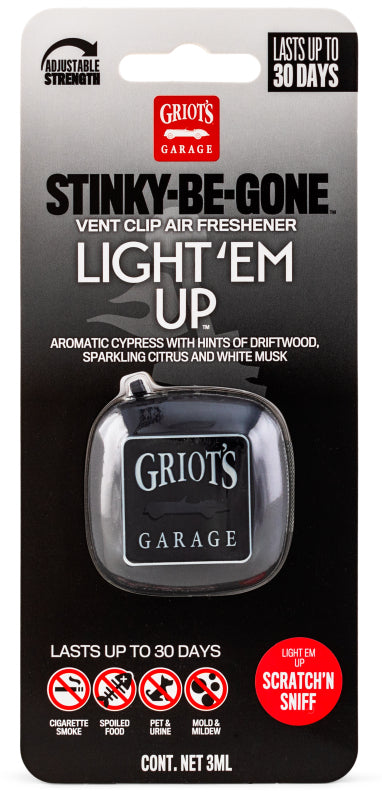 Griots Garage Stinky-Be-Gone Vent Clip Air Freshener - Light Em Up-thumbmail-1