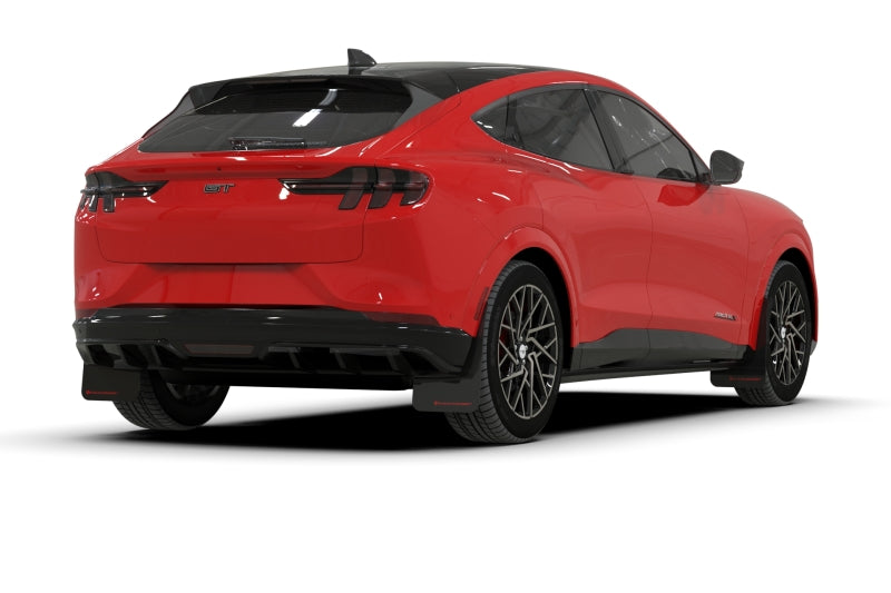 Rally Armor 21-23 Ford Mustang Mach-E Black UR Mud Flap w/ Metallic Black Logo-thumbmail-7