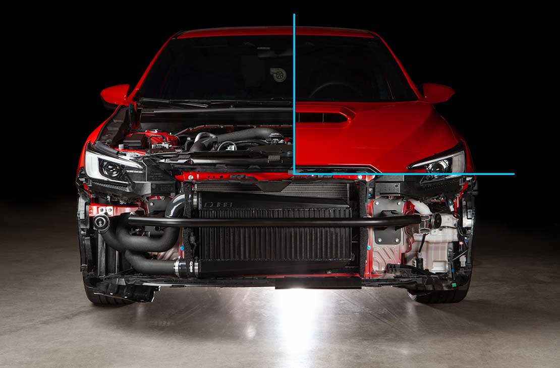 COBB SUB006FMICRED-BK-RMC black front-mount intercooler