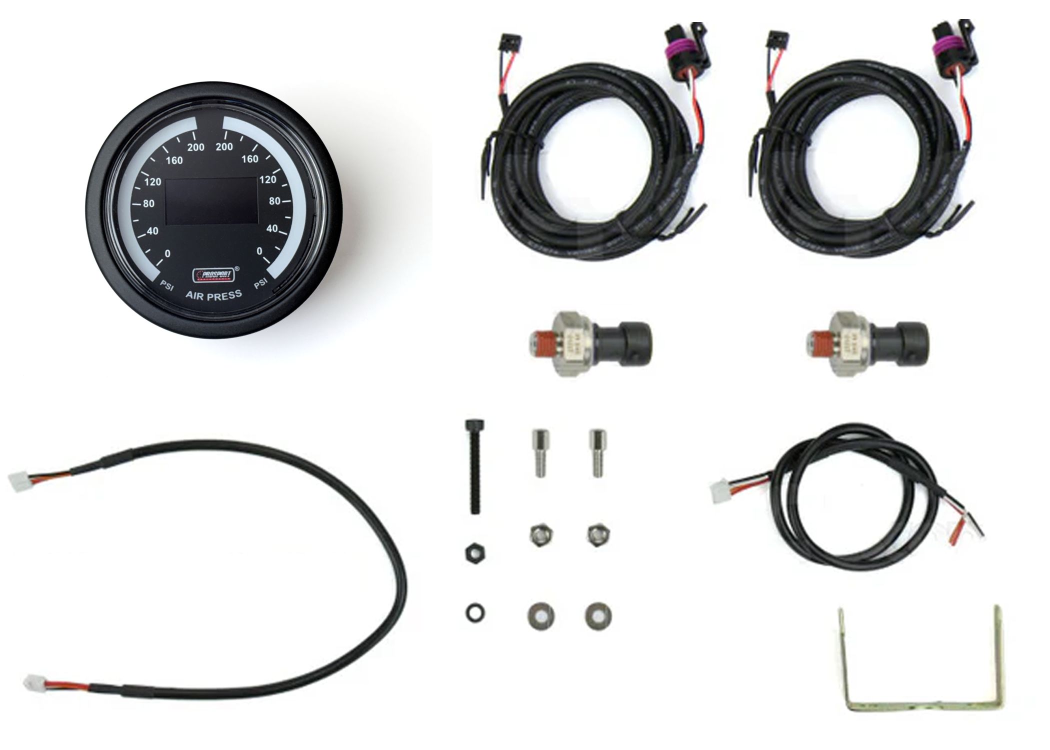 2-1/16" Digital Dual Air Pressure Gauge - OLED Display-thumbmail-2