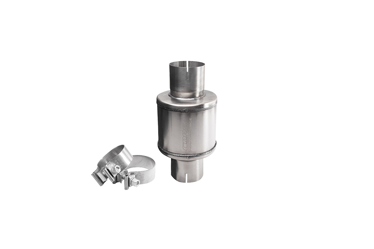 CORSA PKM2007 2.75-inch slip-fit Pro Series packed resonator with two clamps