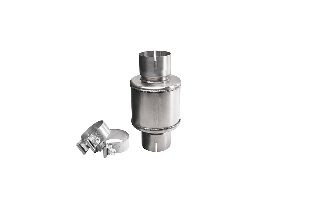 CORSA PKM2009 3-inch slip-fit Pro Series packed resonator with two clamps