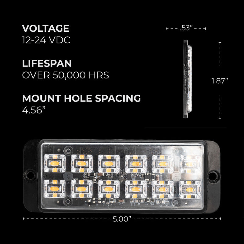 Putco Stinger PRO 12 5in LED Lighthead - (Amber/White)-thumbmail-6