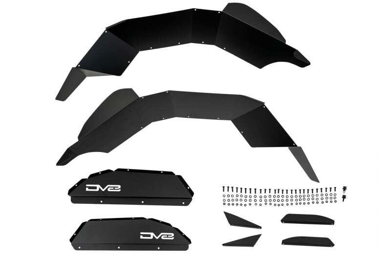 DV8 Offroad 20-24 Jeep Gladiator JT Rear Inner Fender Liners - Satin Black-thumbmail-12