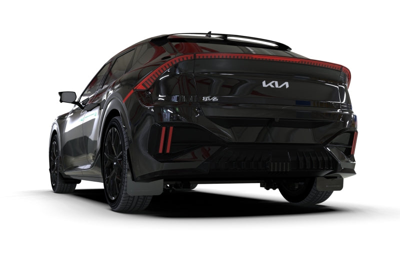 Rally Armor 25-26 Kia EV6 Base Light/GT/GT-Line Black Mud Flap - Metallic Black Logo-thumbmail-4