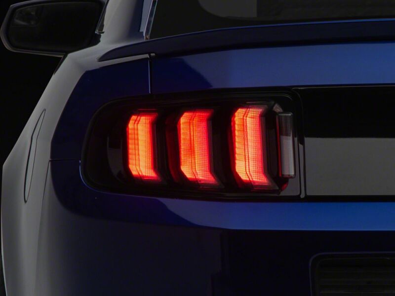 Raxiom 13-14 Ford Mustang CXR Series LED Tail Lights- Black Housing- Smoked Lens-thumbmail-1