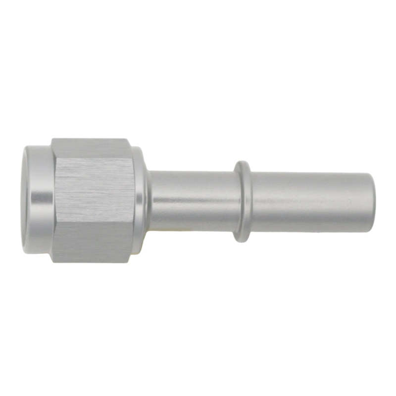 DeatschWerks 6AN Female Flare Swivel to 3/8in Male EFI Quick Disconnect - Anodized DW Titanium-thumbmail-1