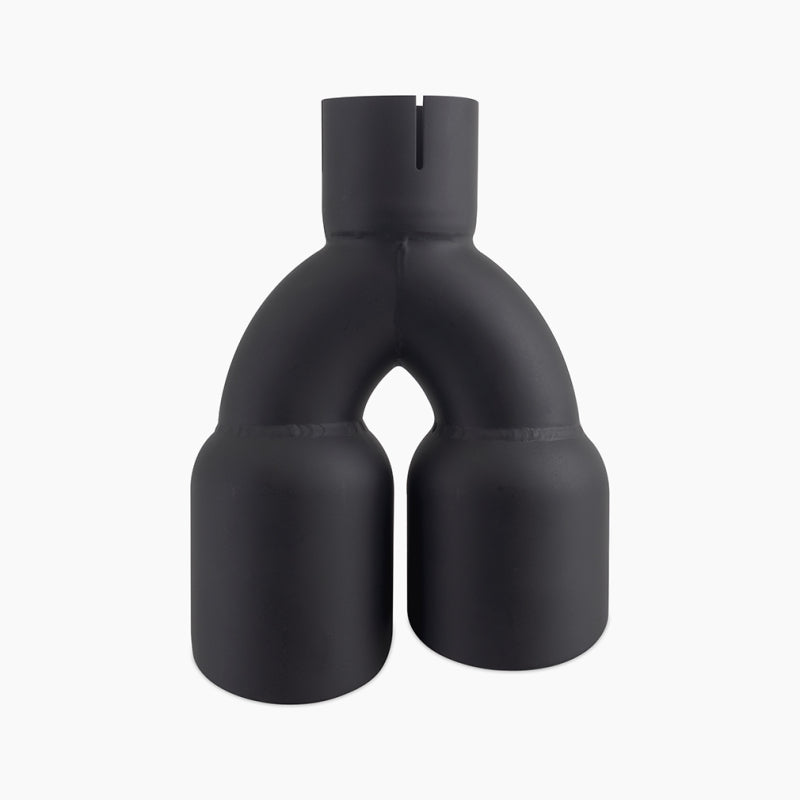 Mishimoto Dual Offset Tips 2.5in Inlet 3in Outlet Slash Cut - Black-thumbmail-4