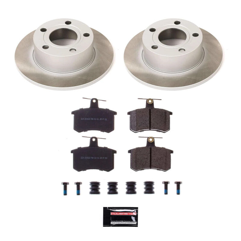 Power Stop 95-98 Audi A6 Quattro Rear Semi-Coated Rotor Kit-thumbmail-1