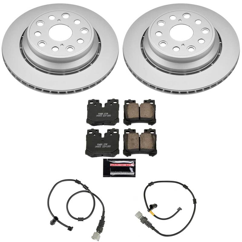 Power Stop 10-17 Lexus LS460 Rear Z23 Coated Brake Kit-thumbmail-1