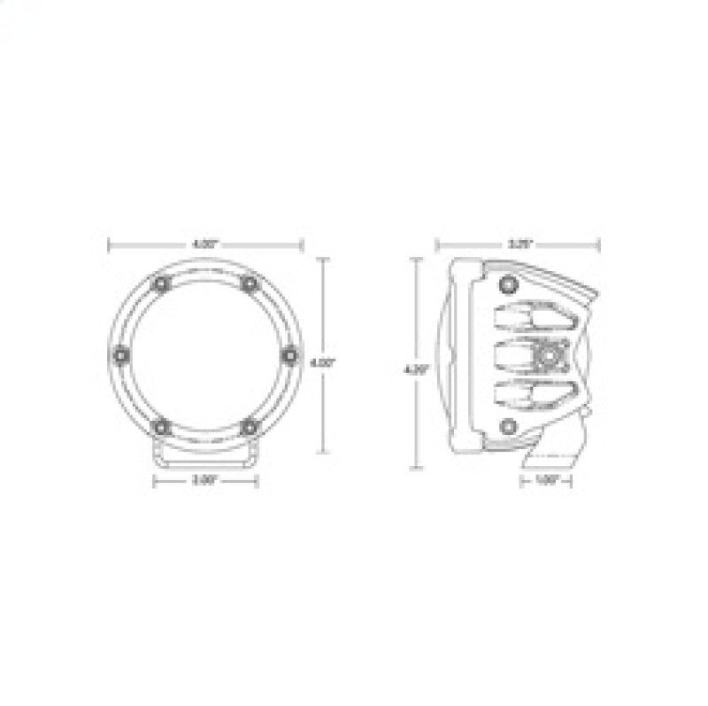 Rigid Industries 360-Series 4in SAE Fog w/ Amber PRO Lens - White (Pair)-thumbmail-6