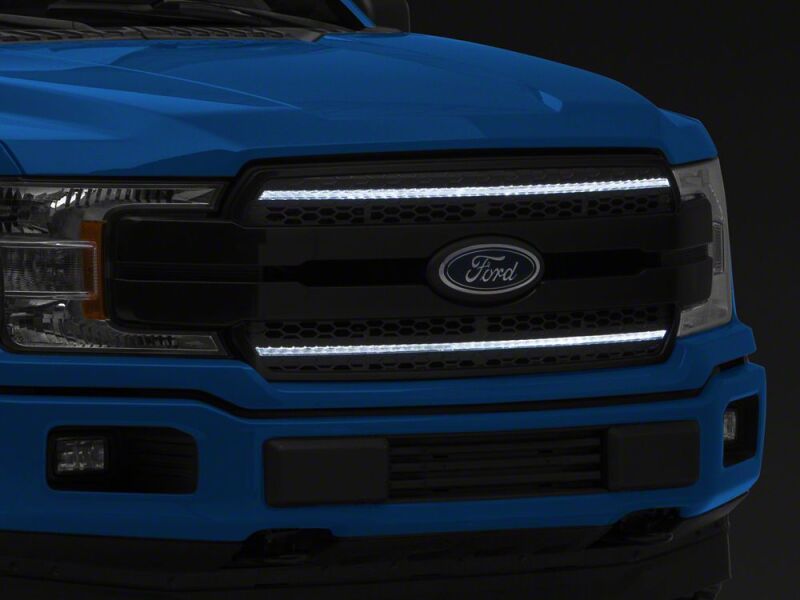 Raxiom 18-20 Ford F-150 CXR Series LED Upper Replacement Grille with White DRL- Black-thumbmail-8