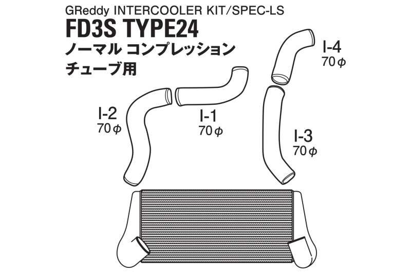 GReddy 93-96 Mazda RX-7 24 LS Spec Intercooler Kit for Factory Turbos-thumbmail-5