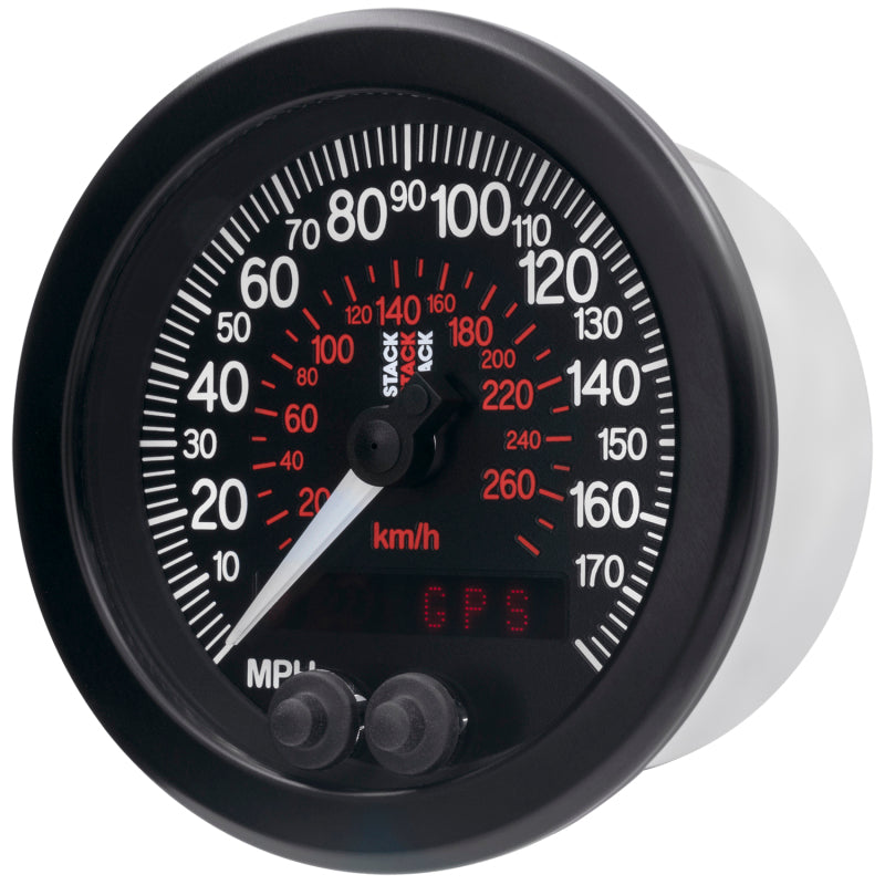 Autometer Stack Instruments 88mm 0-180 MPH 290 KM/H GPS Speedometer - Black-thumbmail-5