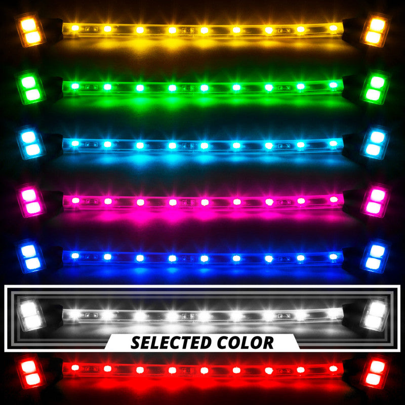 XK Glow Single Color XKGLOW UnderglowLED Accent Light Car/Truck Kit White - 4x8In-thumbmail-1