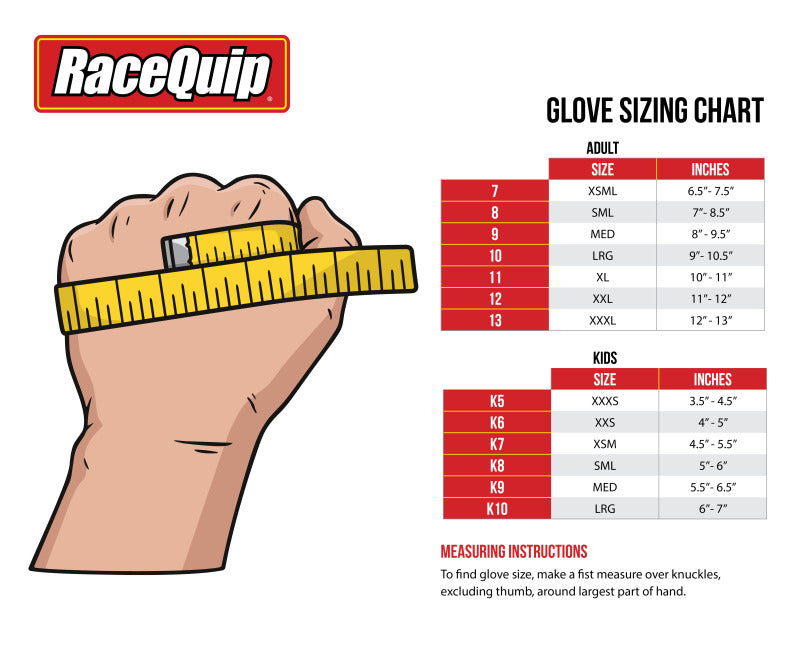 RaceQuip Black Basic Race Glove - X-Large-thumbmail-6