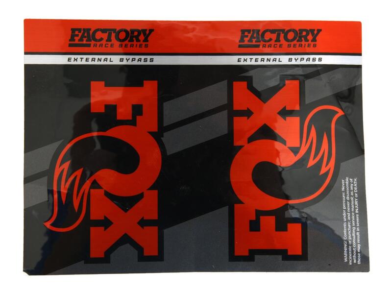 Fox Racing Shox Decals For 2.5 Series Reservoir, Black w/Orange Logo-thumbmail-1