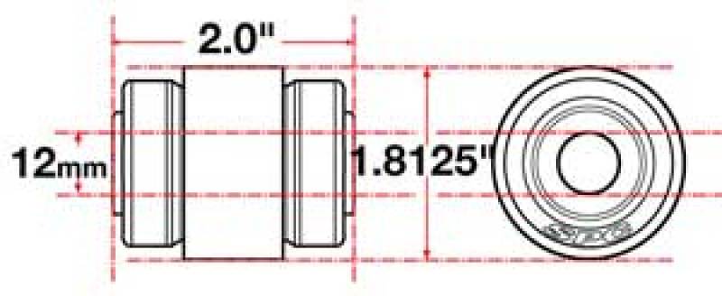 SPC Performance Flex Joint X-AXIS Jeep JK Front UCA 12mm X 2 X 1.8125-thumbmail-2