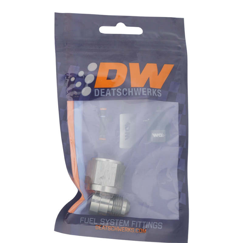 DeatschWerks 8AN Female Flare to 6AN Male Flare Reducer - Anodized DW Titanium-thumbmail-2