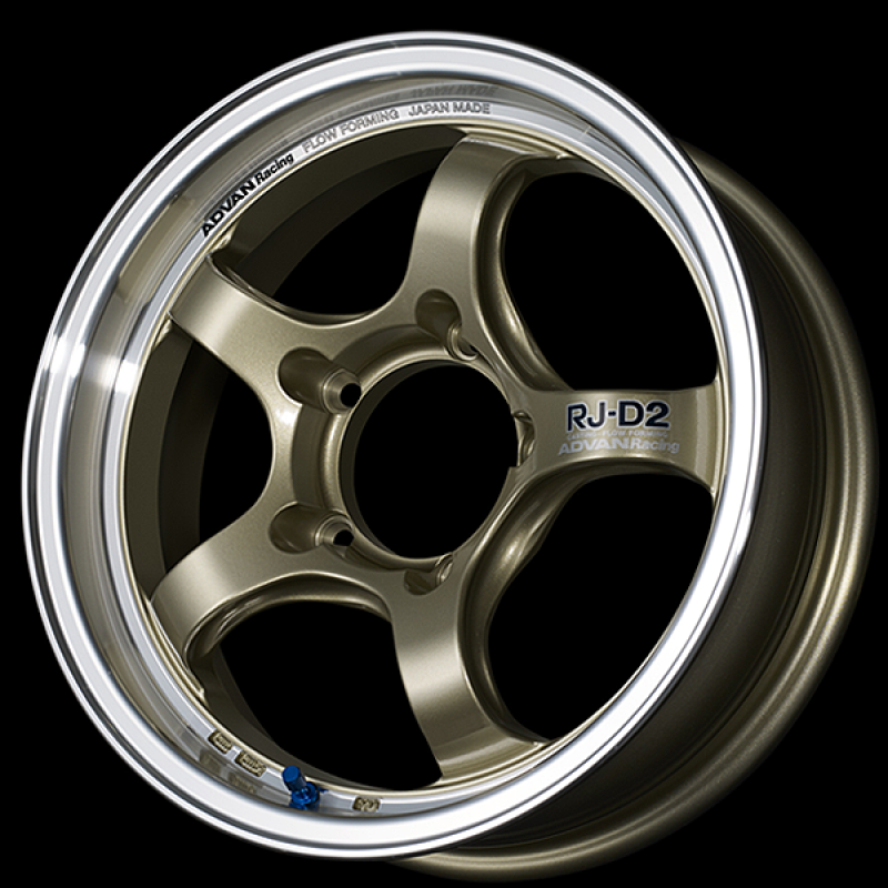 Advan RG-D2 15x8.0 / +35 Offset / 4-100 / 63mm Bore / Machining & Champagne Gold-thumbmail-1