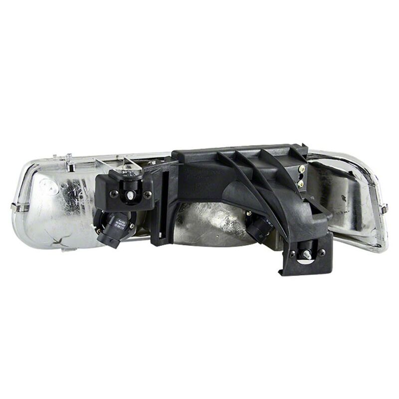 Raxiom 99-02 Chevrolet Silverado 1500 Axial Series Euro Headlights- Black Housing- Clear Lens-thumbmail-2
