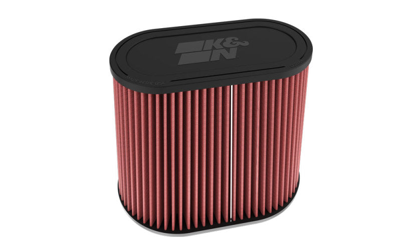 K&N Universal Clamp-On Air Filter 3in Dual Flange 9in x 6in Base 7.5in x 3.688in Top 7.5in Height-thumbmail-1