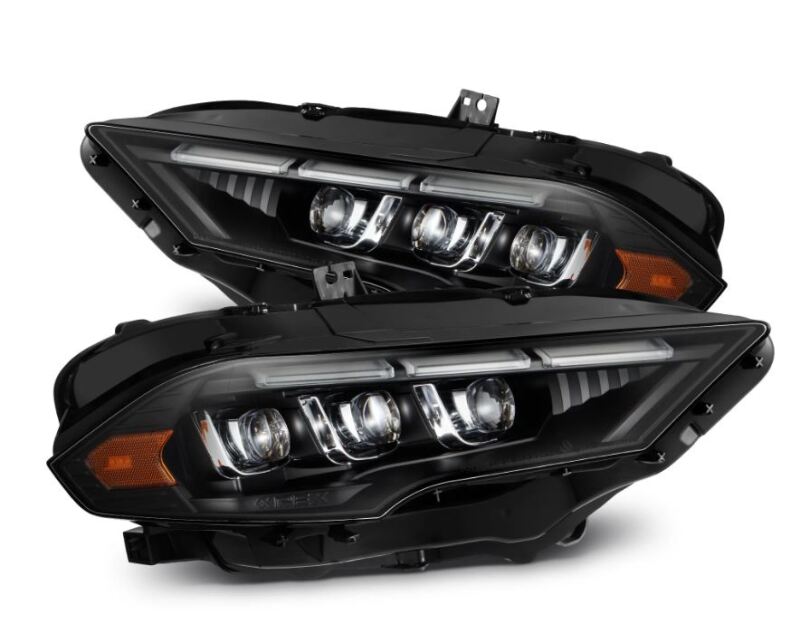 AlphaRex 18-20 Ford Mustang NOVA LED Proj Headlights Black w/Activ Light/Seq Signal/Switch DRL-thumbmail-1