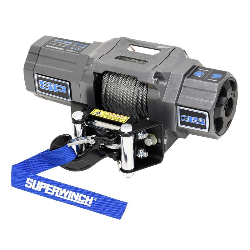Superwinch 3500 LBS 12V DC 7/32in x 40ft Steel Rope Roller Fairlead SP 35 Winch-thumbmail-2