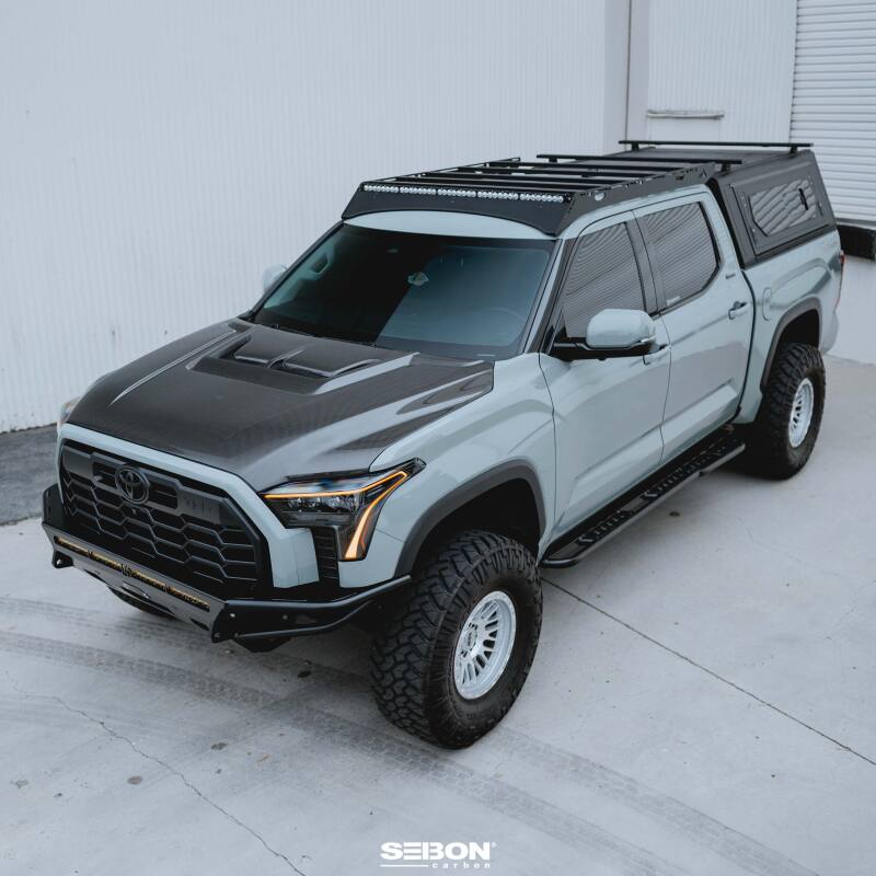 Seibon 22-24 Toyota Tundra / 23-24 Toyota Sequoia RR-Style Carbon Fiber Hood-thumbmail-12
