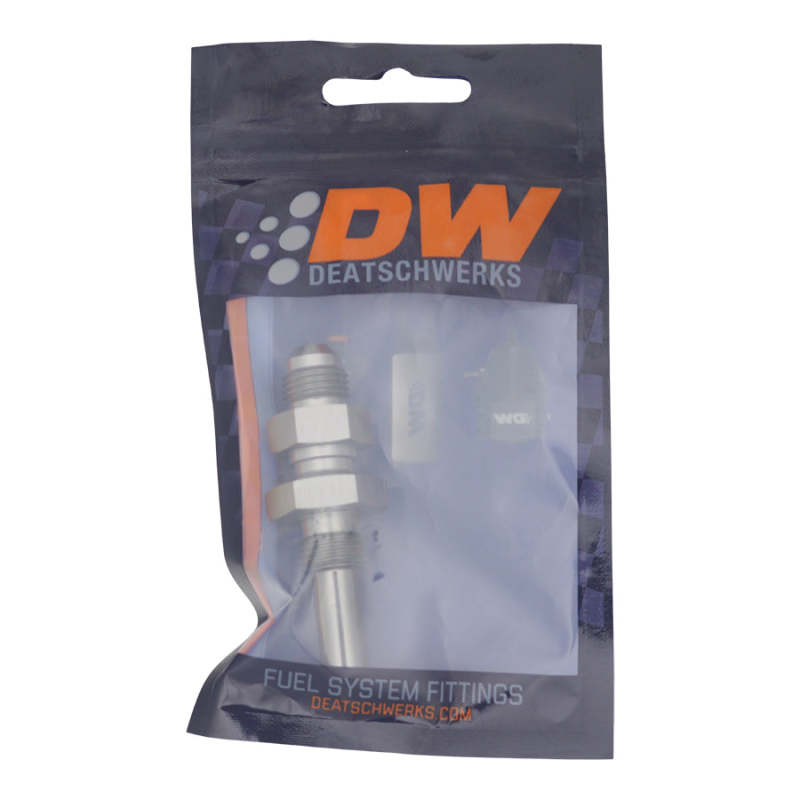 DeatschWerks 6AN Male Flare to Straight 3/8in Single Hose Barb - Anodized DW Titanium-thumbmail-2