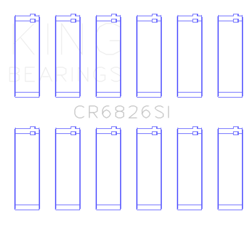 King Engine Bearings HolDEn 175/190 3.6L (Size +0.25mm) Connecting Rod Bearing Set-thumbmail-2