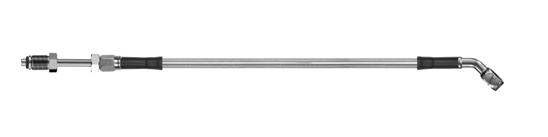 Goodridge 60in Universal Clutch Line w/SS Fittings & Clear Hose - 45 Deg Banjo w/Straight 7/16 UNF-thumbmail-1