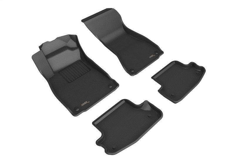 3D MAXpider 18-20 Audi A5 Coupe / S5 Coupe Kagu 1st and 2nd Row Floormats - Black-thumbmail-1