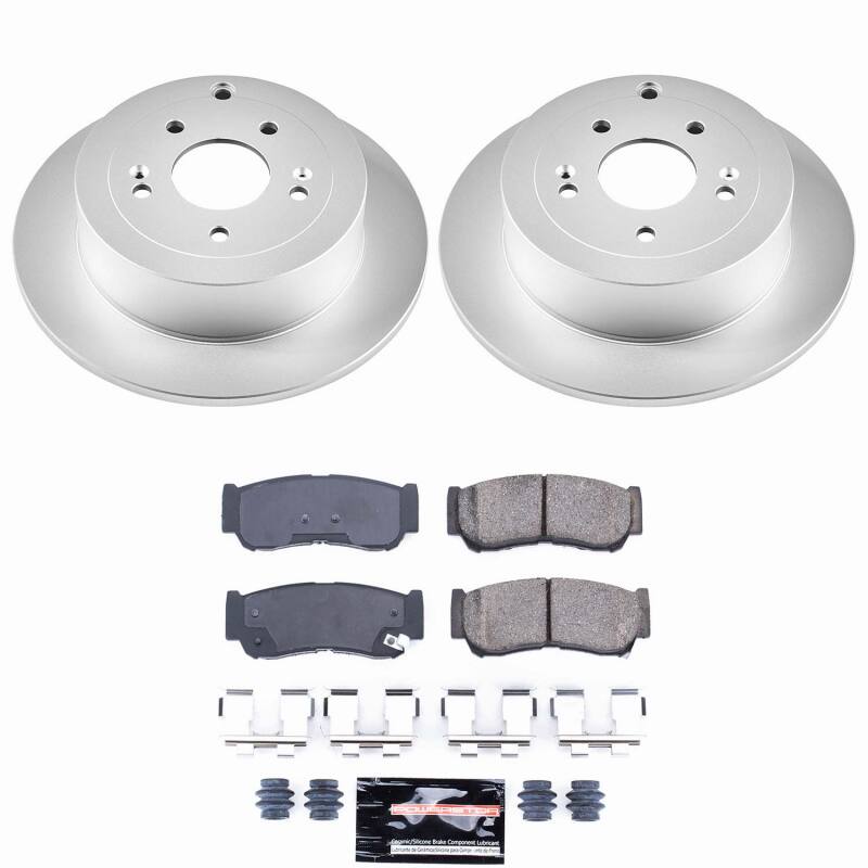 Power Stop 07-09 Hyundai Santa Fe Rear Z23 Coated Brake Kit-thumbmail-1
