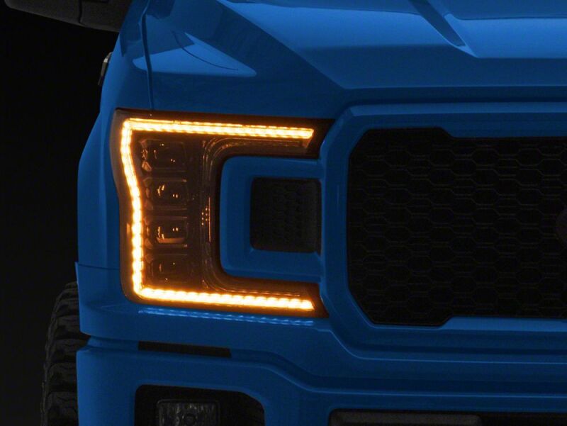 Raxiom 18-20 Ford F-150 CXR Series LED Headlights with Amber DRL- Black Housing- Clear Lens-thumbmail-11