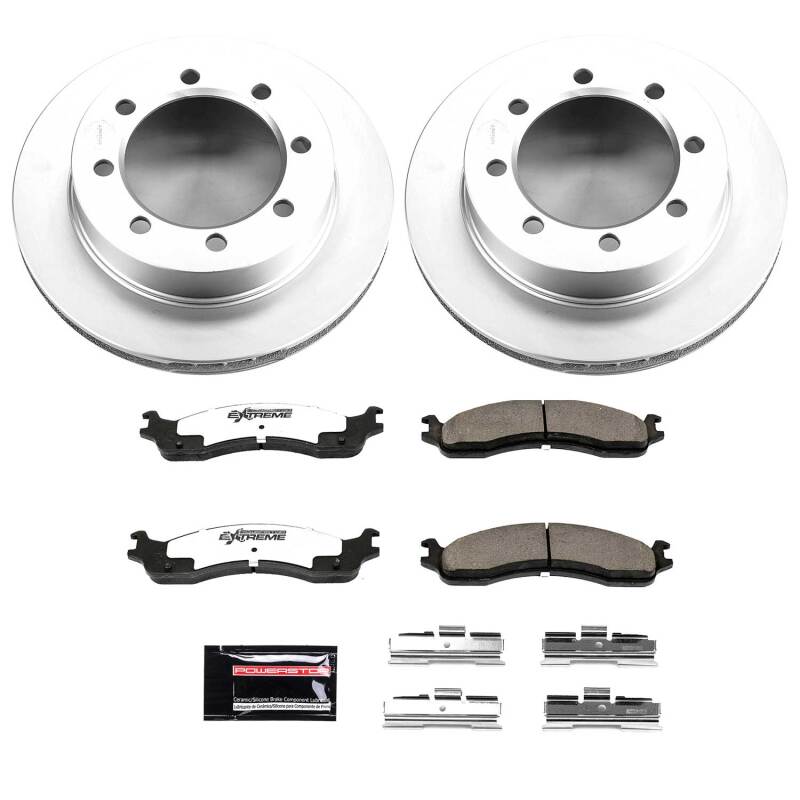 Power Stop 95-99 Ford F-250 Front Z36 Coated Truck & Tow Brake Kit-thumbmail-1